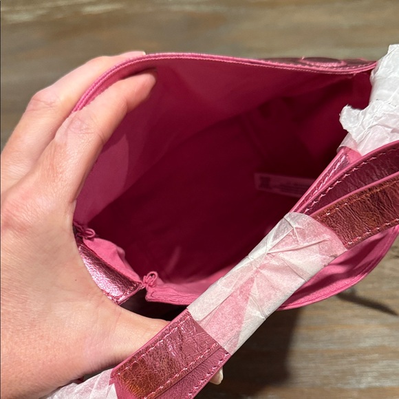 Free People Sabi Metallic Leather Crossbody Bag‎ Sangria Sunrise NWT - Picture 8 of 11